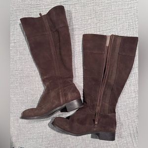 Suede Knee Height Boots